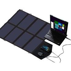 Solar Panels Greenzech 18V 40W Portable Solar Panel Charger Dual Ports Solar Cell for Phone Tablet Laptops Camping Hiking Accessories