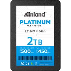 Hard Drives Inland Platinum 2TB SSD TLC 3D SATA III 6Gb/s 2.5 Inch Internal Solid State Drive, Upgrade Desktop PC or Laptop Memory Storage