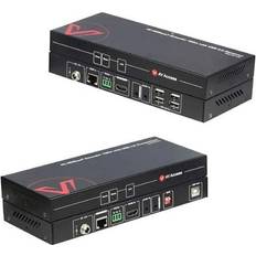 KVM Switches AV Access Sold by: ACTIONS GLOBAL US INC, Zero-Latency 4K HDMI KVM Extender 100m/330ft HDBaseT Extender w/ 4-Port USB 2.0 for PC Control 1080P 120Hz PoH & RS232