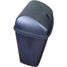 YBM Home Portable Plastic Trash Can with Dual Swing Lid Gallons