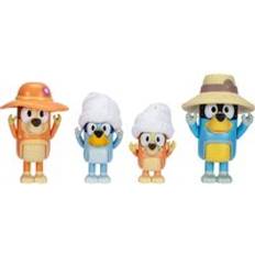 Bluey Figurinen Bluey Figurenset Familienurlaub 4er-Pack