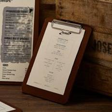 Brown Clipboards & Display Stands Alliance Wooden Menu Clipboard A5 Brown Each