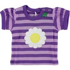 T-shirt - Lilarandig Med Prästkrage