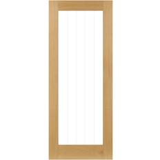 Doors Deanta Oak Finished Ely 1L V-Grooved Interior Door (x198.1cm)