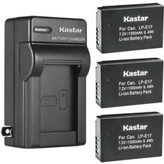 Kastar 3-Pack Battery and AC Charger Replacement for Canon LP-E17 LPE17 EOS R8