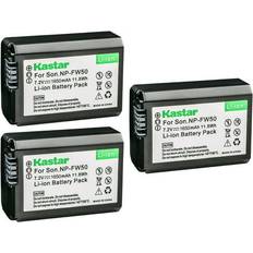 Batteries & Chargers Kastar 3-Pack NP-FW50 Battery Replacement Sony alpha 7 II