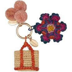 Rosa Portachiavi Vanessa Bruno Dahlia Charm Keychain - Multicolore