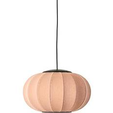 Made by Hand Stickat-Wit Oval Taklampa Ø45 Korall LED Pendellampa