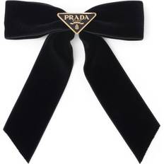 Prada Velvet Bow Hair Clip black