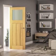 Doors Deanta Cambridge Un-Finished Oak Interior Door (x198.1cm)