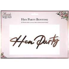 Rose Gold Party Decorations Rose gold hen party bunting banner
