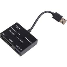 Aihontai H7EC Mini Card Reader 3USB3.0 Hub 2 in 1 Portable for MS SD M2 Tf Card Reader SSD