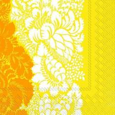 ananas yellow paper 33cm square lunch napkins 20 pack