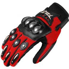 Silver Motorcycle Gloves HCSC SC16-Red, XL Touch Screen Motorcycle Gloves Stainless Steel Non-slip Outdoor Sports Riding Cross Dirt Bike Racing Guantes Moto Glove Unisex