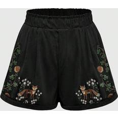 Corduroy - Women Shorts Shein Plus Womens Embroidery Decorated Simple Daily Shorts