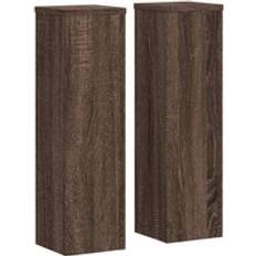 Planters Accessories vidaXL Plant Stand 2pcs Brown Oak Engineered Wood