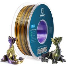Geeetech 1kg 3d printer filament silk pla purple gold black tricolor gradient uk