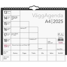 Multifärgade Kalendrar Burde 2025 Wall Agenda Wall Calendar A4