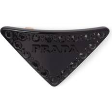 Hair Clips Prada Embellished Triangle Hair Clip black