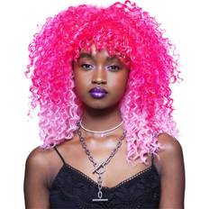 Parykker Smiffys Manic panic pink passion ombre curl girl wig