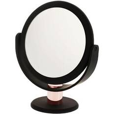 Black and Rose Gold Stem Vanity Mirror X10 magnification