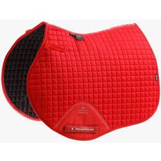 Equitazione Cuscinetto da sella per cavalli in cotone liscio Premier Equine Close Contact GP Rouge