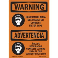 Orange Workplace Signs SignMission OS-WS-A-1218-L-12815 12 OSHA Warning