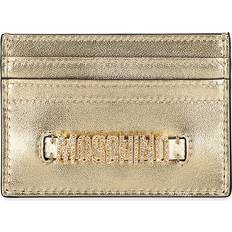 Silver Card Cases Moschino Crystal Embellished Logo Card Holder - Gold one-size