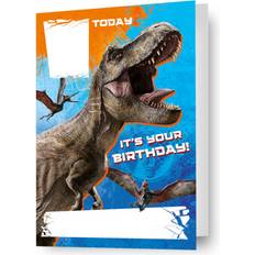 Jurassic World Personalise With Sticker Sheet Birthday Card