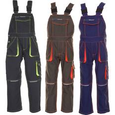 134/140 Pantalons de Pluie Planam Junior Latzhose - Anthrazit/Gelb