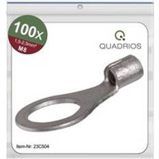 Quadrios 23C504 Ring terminal Cross section max.=2.5 mm² Hole Ø=8.5 mm Not insulated 100 pcs