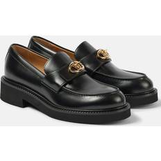 Oro Zapatos bajos Valentino Garavani VLOGO Locker Calfskin Loafers - Women's