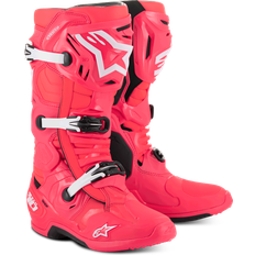 Pink Motorcycle Boots Alpinestars Tech MX Boots Diva Pink-White