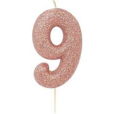 Glitter 9th Birthday Pick Candles