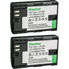 Batteries & Chargers Kastar 2-Pack Battery Replacement for Canon LPE6NH Battery Canon EOS R6 Mark II