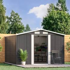 LivingAndHome Roofed Garden Storage Apex Shed