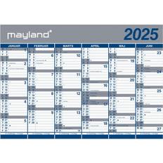 Mayland Jättekalender 2x6 Månader Pappersrör 2025