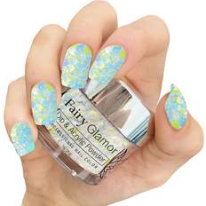 GLAMOR Green Spring Glitter Dip & Acrylic Nail Powder Easter Lily