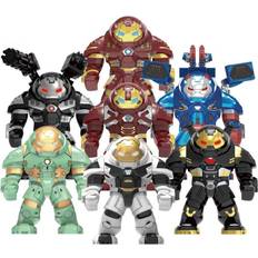 Bonxaif 7PCS Avengers Anti-mecha Super Heroes Hulkbuster lron Patriot Model Figure Blocks Fits Lego （Big Figures）