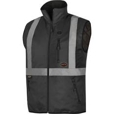 Black Work Vests Pioneer Safety V1210270U-3XL Heated Safety Vest Hi-Vis Yellow And Black