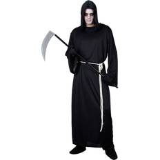 Døden Udklædningstøj Wicked Sort Kåbe Grim Reaper Plus Size