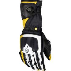 Knox Handroid MK V MK5 Leather Motorcycle Gloves Black Yellow, Black/yellow