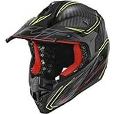 Crosshelm Motorradhelme Givi 60.1 Effect, Motocrosshelm Matt Schwarz/Grau/Neon-Gelb/Rot