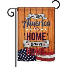 Metal Flags & Accessories Breeze Decor H111075-BO America My Home Americana Patriotic Impressions Double