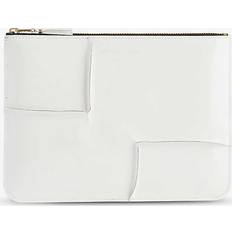 Comme des Garçons Comme Des Garcons White Seam-effect Patent-leather Zip-top Wallet - WHITE