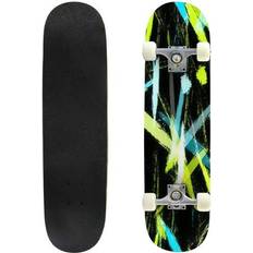 Skateboards Bluenee Fabric Texture With Grunge Strokes And Stripes Hand Drawn Fashion Outdoor Skateboard Longboards