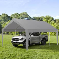 Towallmark 10x20ft Heavy Duty Carport with UV Resistant Canopy, Powder-Coated (Building Area )