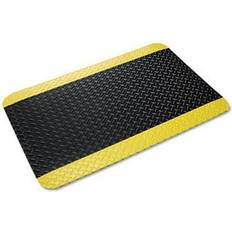 Flooring Crown Sold by: Best Source Supplies, Industrial Deck Plate Anti-Fatigue Mat Vinyl 36 x 60 Black/Yellow Border