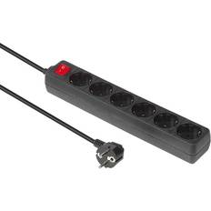 Enchufes de Pared MicroConnect MC-GRU00615BS base múltiple 1,5 m 6 salidas AC Interior Negro