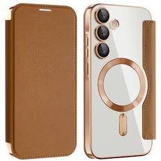 Samsung a35 cover MTP Products Samsung Galaxy A35 Flip cover med kortholder MagSafe-kompatibel Brun